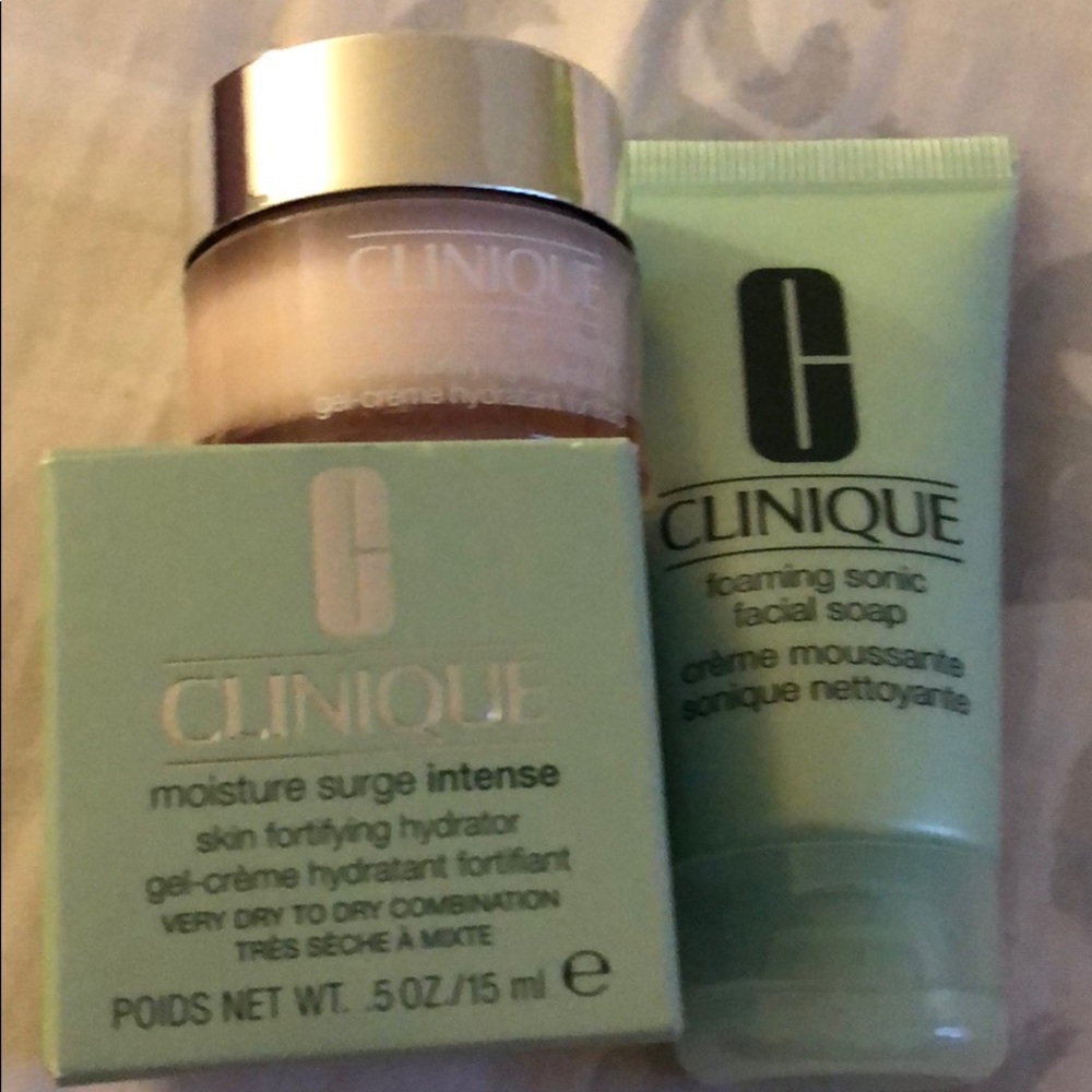 Clinique set cream soap cleanser x2 new fresh